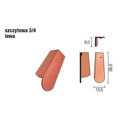 Karp.pół.szczyt.3/4 Lewa brąz a