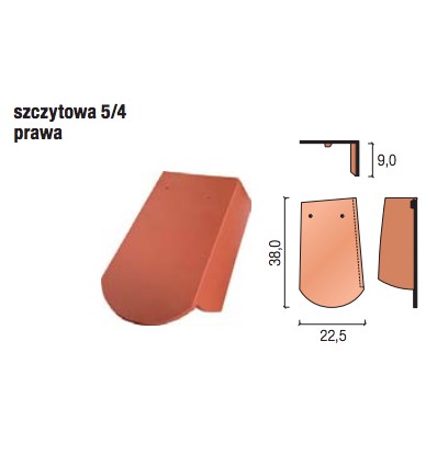 Karp.pół.szczyt.5/4 Prawa cegl.ang.szl.